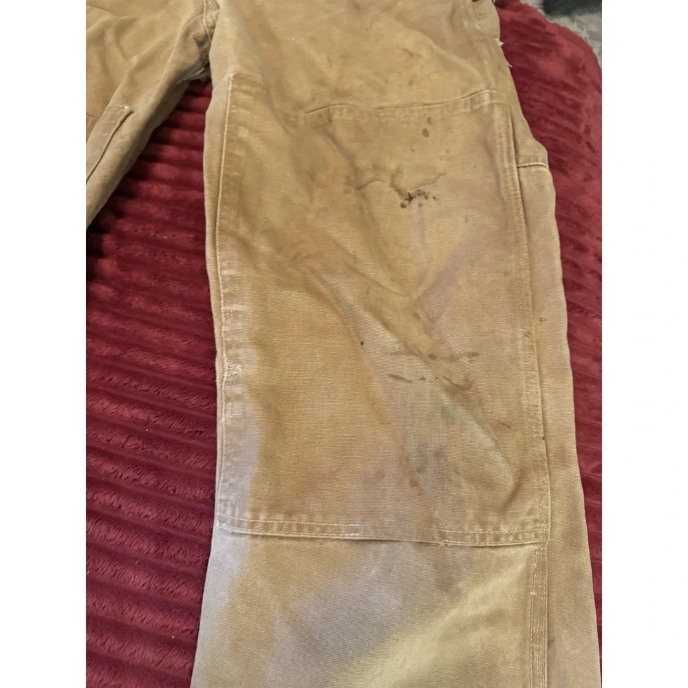 VINTAGE Carhartt Adult‎ Tan Overalls 60s Duck Double Knee Mens Union 40 X 30